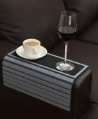 GEHE Mesa de brazo para sofá, bandeja de sofá flexibleplegable, mesa de brazo...