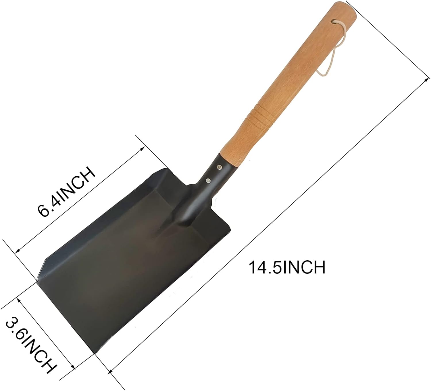 Pala para chimenea, pala de carbón, pala de cenizas para estufa de leña (madera)