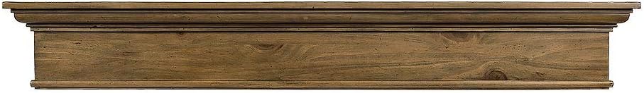 MANTELSDIRECT Estante de madera flotante de 60 pulgadas con chimenea en ceniza...