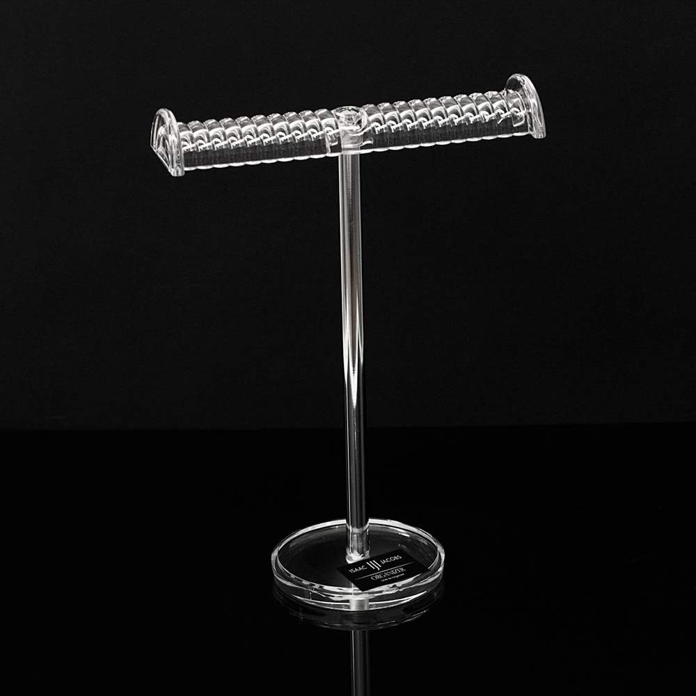 Isaac Jacobs Soporte para collar y pulsera de acrílico transparente (barra en T...