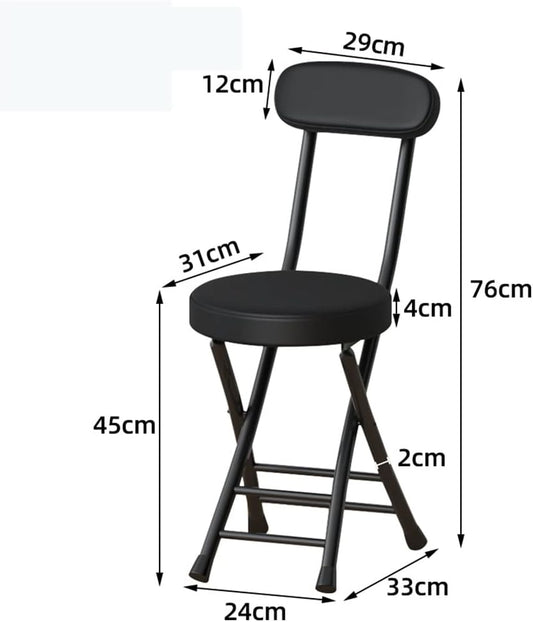 Taburete de bar plegable con respaldo, silla plegable, taburete de cocina con...