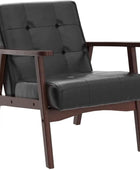 HomeMiYN Mid-Century - Silla decorativa de piel sintética, estilo retro,...