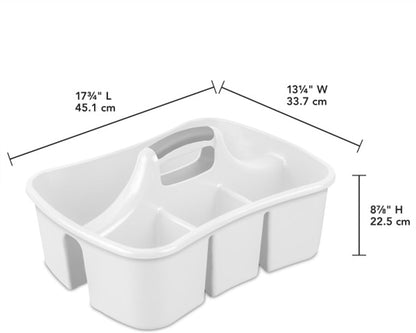 Sterilite Divided Ultra Caddy, plástico, almacenamiento portátil para guardar...