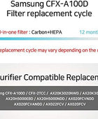 Filtro purificador de aire de repuesto para Samsung de 1 año...