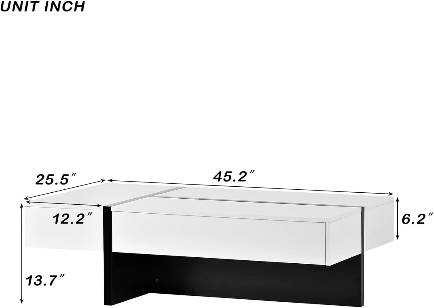 Bellemave WF2142AAK-OLGM-FF-719 - Mesa auxiliar, color blanco