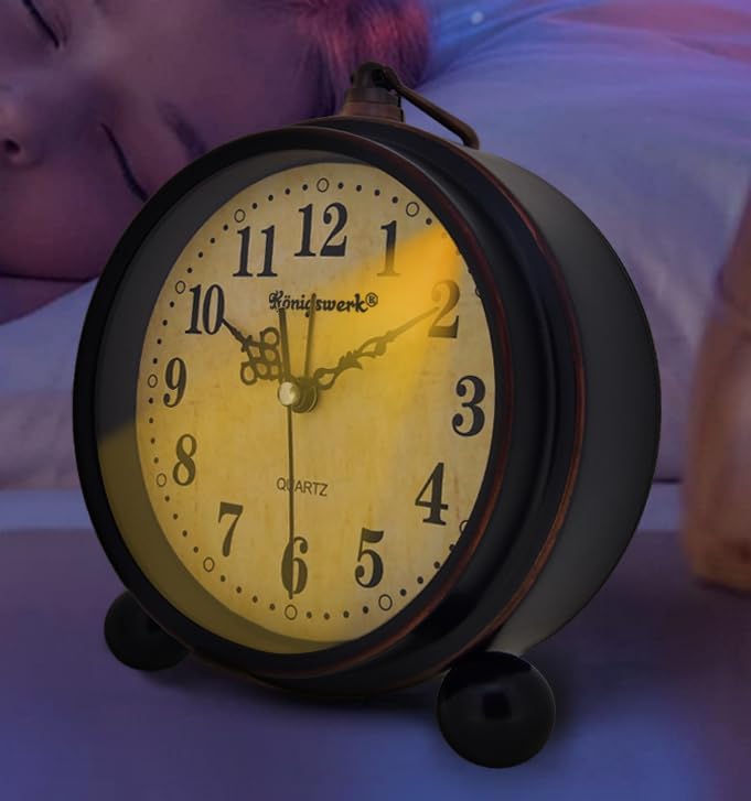 Konigswerk - Reloj Analógico de Cuarzo, decorativo, de gran tamaño, Retro,...