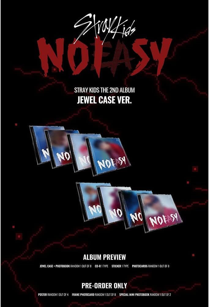 brandnew STRAY KIDS 2 álbum NOEASY Jewel Case Fold poster (FELIX ver.),