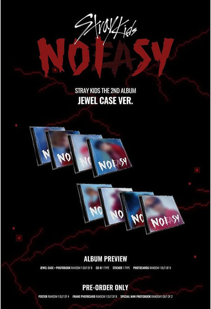 brandnew STRAY KIDS 2 álbum NOEASY Jewel Case Fold poster (FELIX ver.),