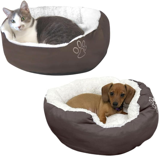 Evelots Cama cálida para mascotas para gatos o perros pequeños, calmante,...