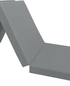 Colchón tríptico gris, Shikibuton, para cama, de 3 pulgadas de alto x 27...