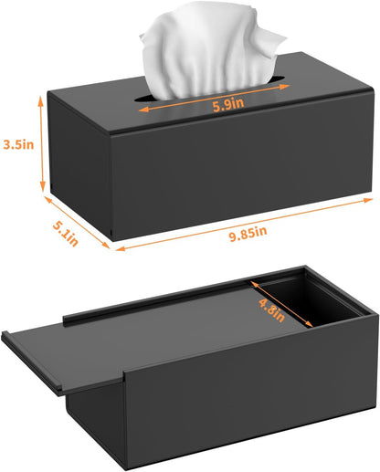 Funda de acrílico para caja de pañuelos, dispensador rectangular para baño,