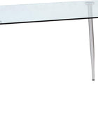 Mesa de comedor rectangular moderna y minimalista de cristal para 4 a 6