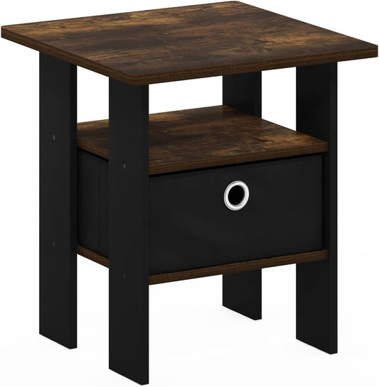 Furinno - Colección Andrey - Mesa auxiliar, mesa de arrime, mesita de noche,...