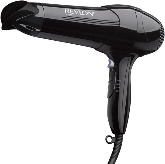 Revlon Secador turbo de tamaño completo de 1875 W, negro