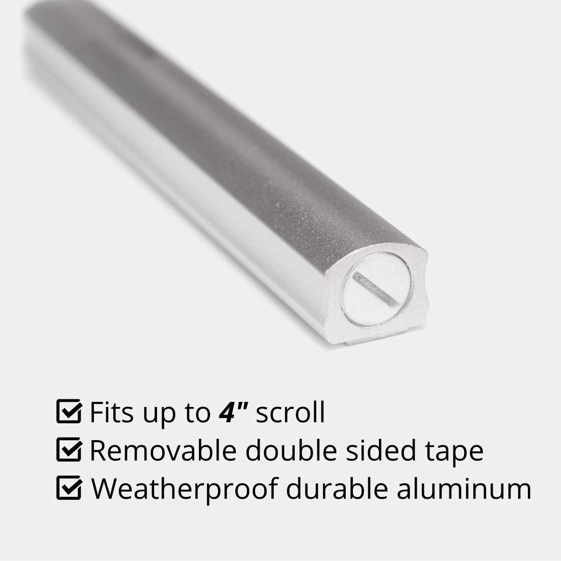 A&S Mezuzot Mezuza - Funda impermeable de aluminio para despegar y pegar, fácil...