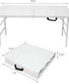 Mesa plegable de plástico portátil de 4 pies6 pies8 pies, mesa de comedor de...