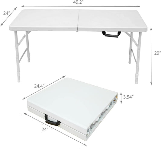 Mesa plegable de plástico portátil de 4 pies6 pies8 pies, mesa de comedor de