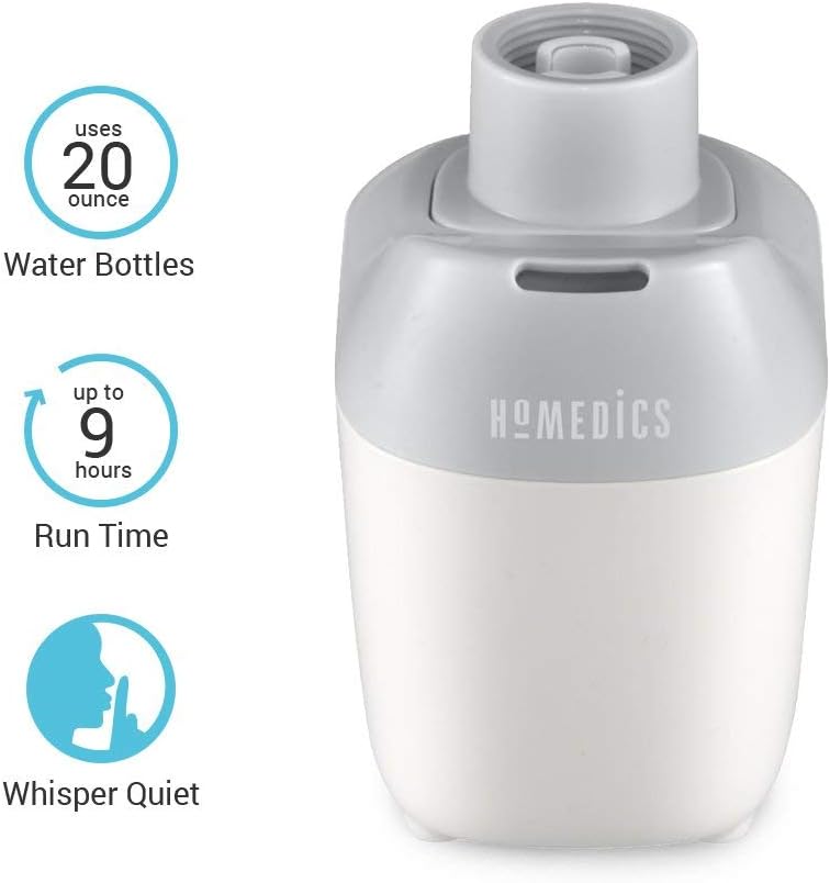 Homedics Humidificador portátil ultrasónico  Humidificadores de aire pequeños...