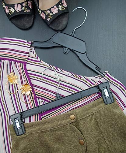 HangOn Combo Set de perchas de plástico reciclado para camisas y pantalones, 17...
