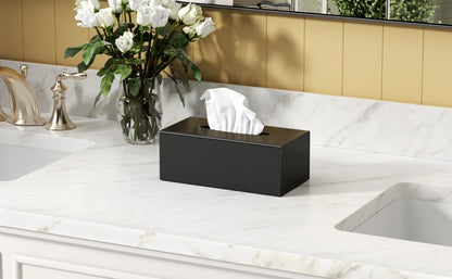 Funda de acrílico para caja de pañuelos, dispensador rectangular para baño,