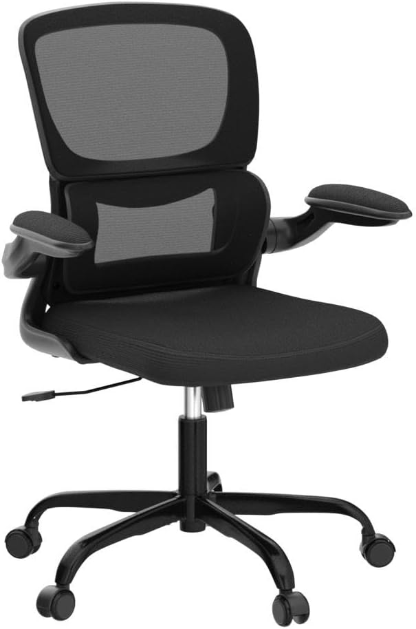 Razzor Silla de oficina, silla de escritorio ergonómica con soporte lumbar y...