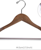 Nature Smile Perchas de madera de lujo para trajes, paquete de 6 perchas de...