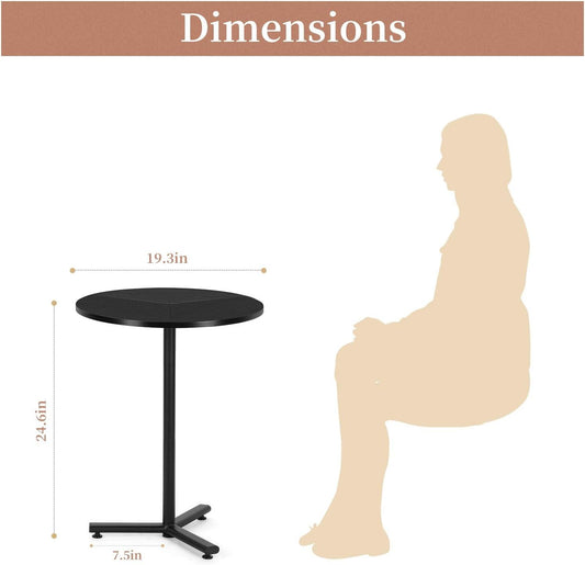 Mesa de comedor redonda Triple Plex Negra