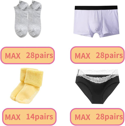 FUNKID Organizador de ropa interior, organizador de cajones plegable para