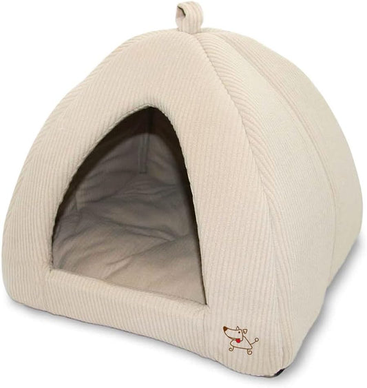 Best Pet Supplies - Cama suave para mascotas para perros y gatos, pana beige,...