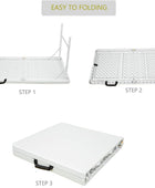 Mesa plegable de plástico portátil de 4 pies6 pies8 pies, mesa de comedor de...