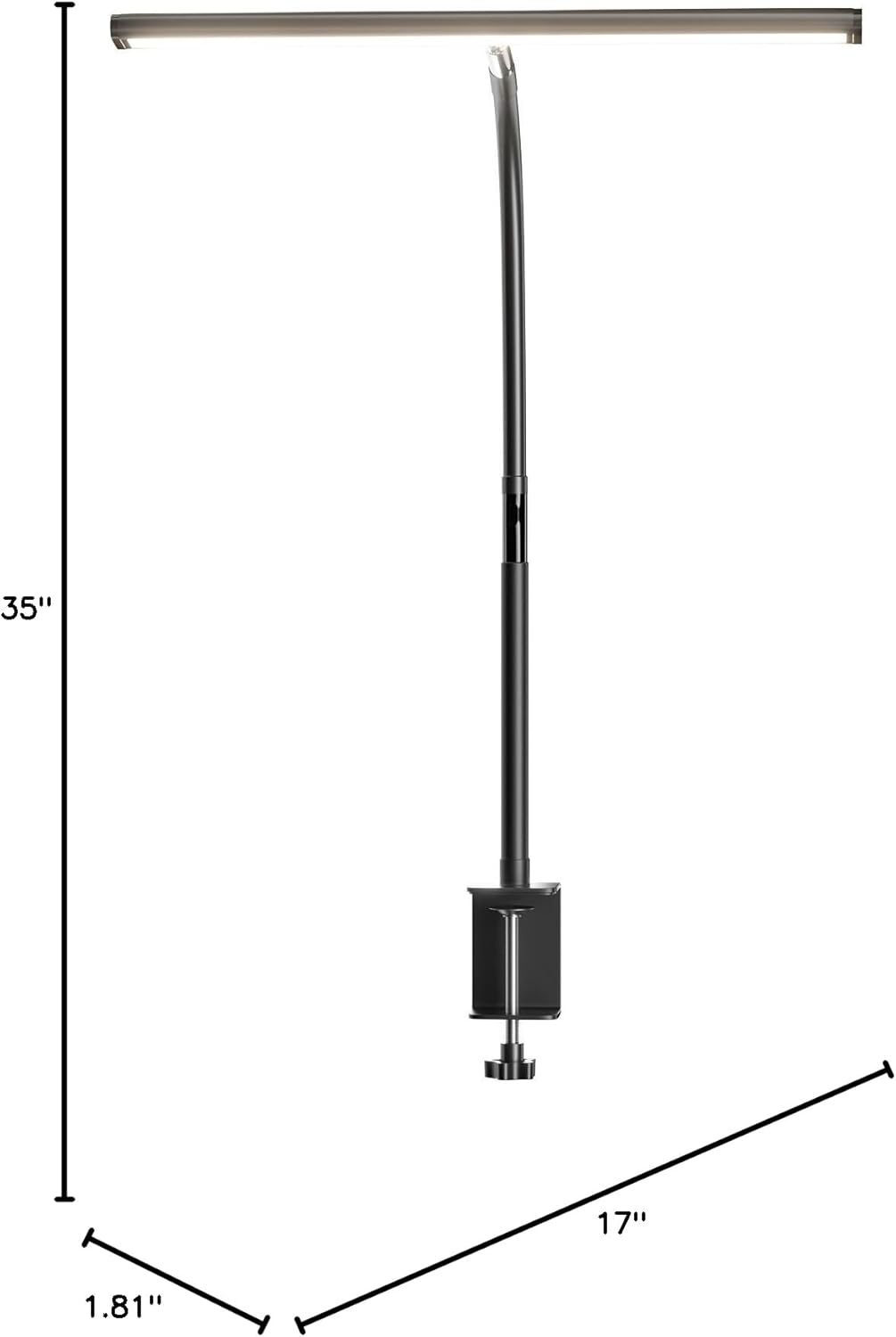 Lámpara De Escritorio LED Para Oficina En Casa, Luz Con Atenuación Continua, Cuello Flexible Ajustable