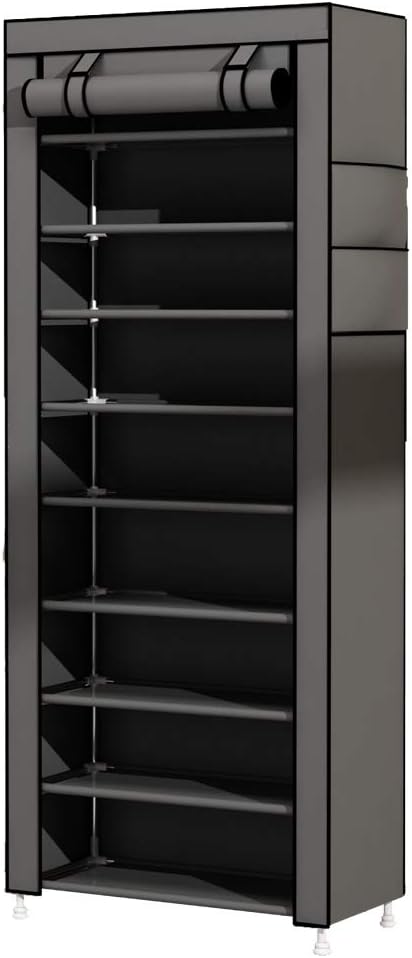 udear 10 tier organizador de zapatos portable y ajustable resistente con...