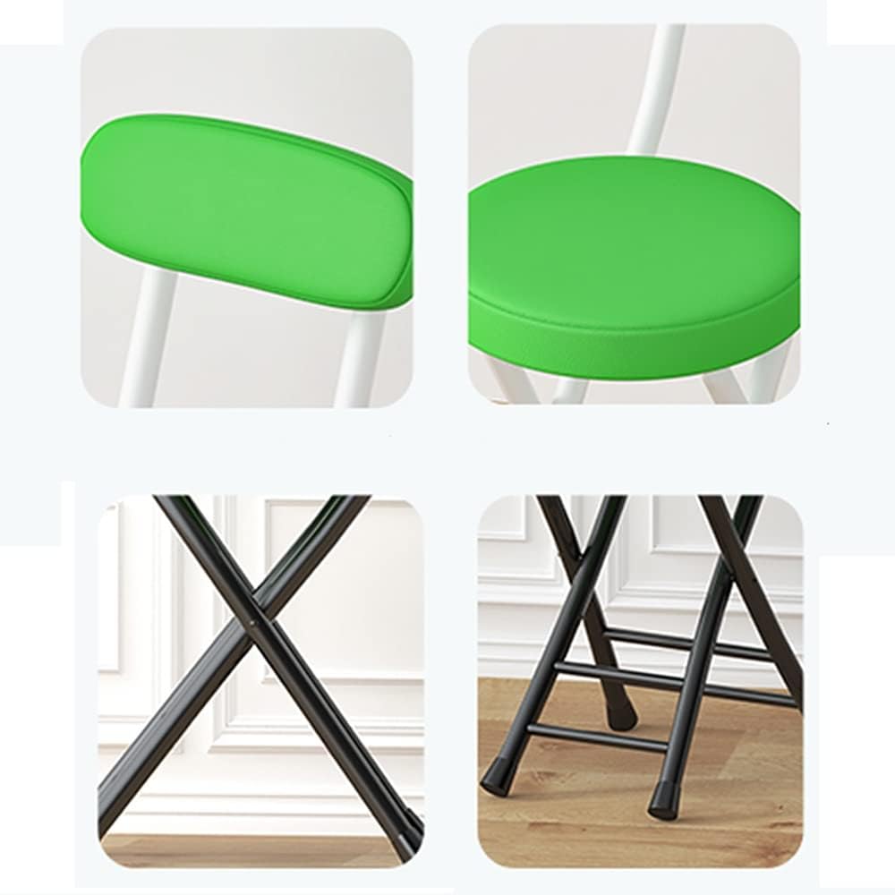 Taburete de bar plegable con respaldo, silla plegable, taburete de cocina con...