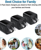 Cubo de cargador de pared, enchufe USB de 1A5 V, paquete de 3 unidades de...