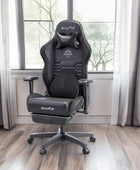 AutoFull Escritorio para oficina, videojuegos, con soporte lumbar ergonómico,...