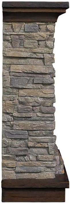 duraflame Chimenea eléctrica de pared con control remoto, piedra gris ahumado