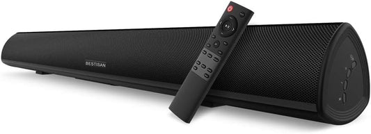 BYL - Barra de sonido, con cable y Bluetooth 5.0  Altavoz inalámbrico para TV...