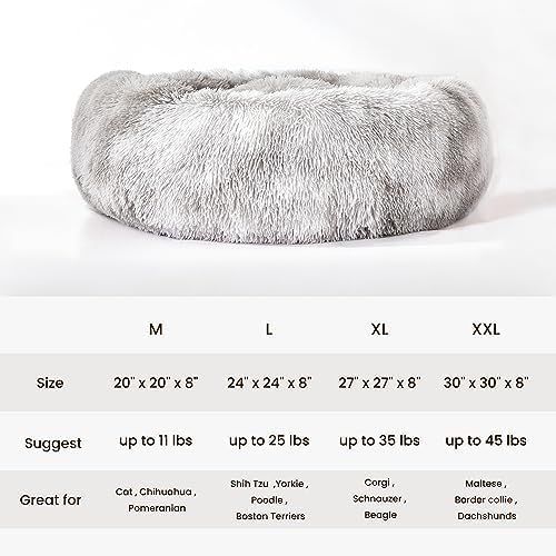 WESTERN HOME WH Cama calmante para perros y gatos, cama redonda suave y...