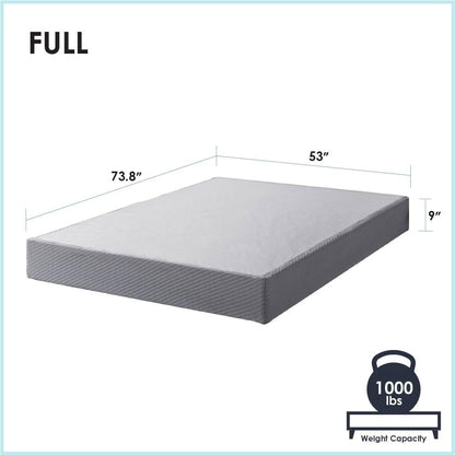 Base de colchón de 9 pulgadas de alto perfil con listones de acero resistente,