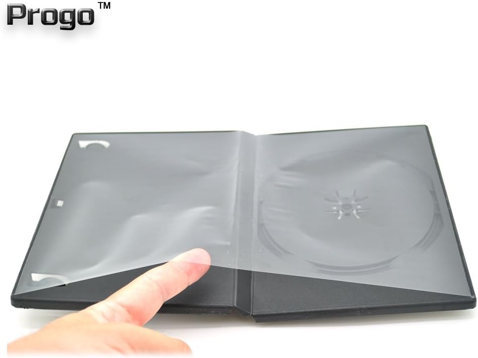 Paquete de 50 fundas de DVD estándar negras individuales de 0.551 in