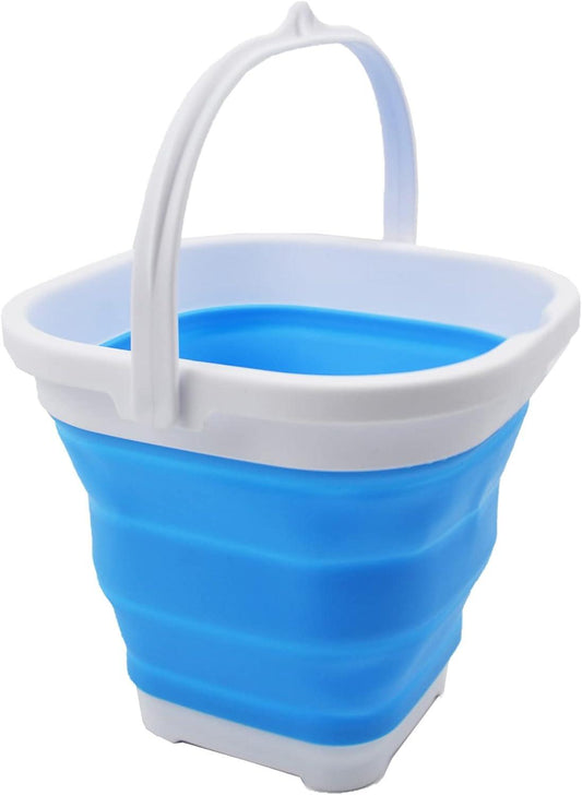 Cubo de plástico plegable súper mini cuadrado de 2.6 L (0.68 galones), bañera