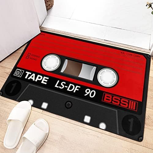 Alfombra antideslizante de cinta de casete de audio para dormitorio, sala de