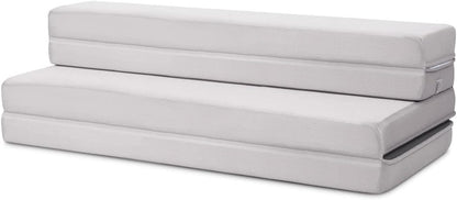Colchón triple plegable de 4 pulgadas, tamaño Queen, colchón de espuma con