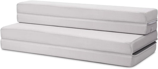Colchón triple plegable de 4 pulgadas, tamaño Queen, colchón de espuma con
