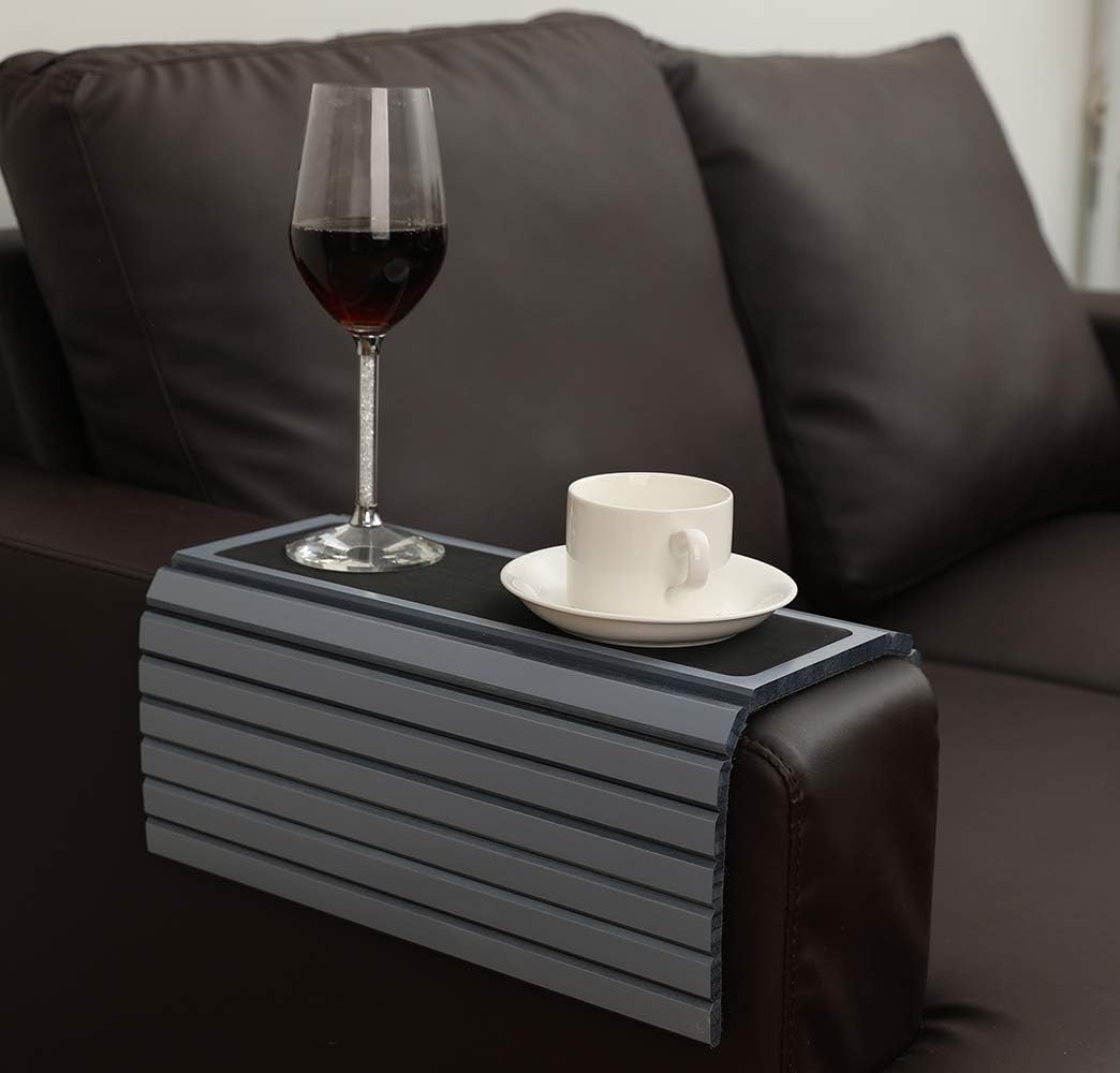 GEHE Mesa de brazo para sofá, bandeja de sofá flexibleplegable, mesa de brazo...