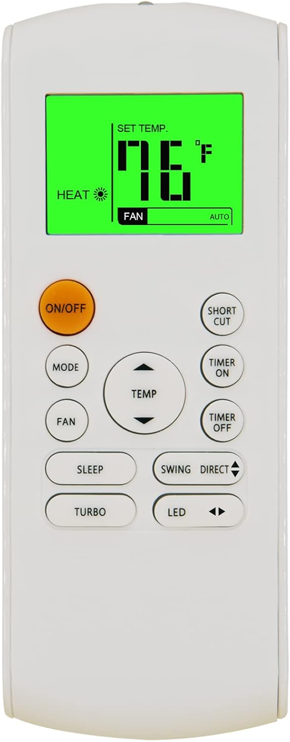 Mando a Distancia de Repuesto para Midea MUE-18HRFN1-QRD0 MUE-24HRFN1-QRD0...