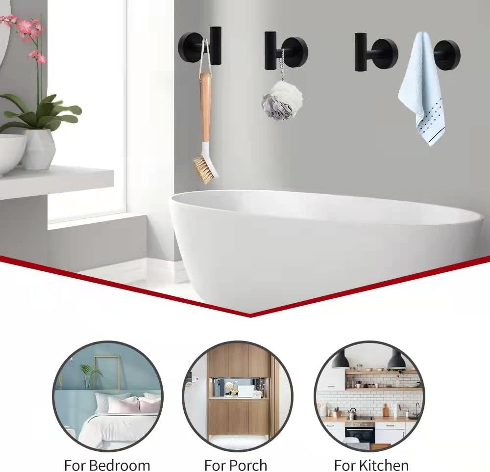 Juego de accesorios de baño de 51020 piezas, incluye barras de toalla de mano...