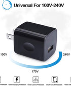 Cubo de cargador de pared, enchufe USB de 1A5 V, paquete de 3 unidades de...