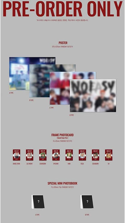 brandnew STRAY KIDS 2 álbum NOEASY Jewel Case Fold poster (FELIX ver.),