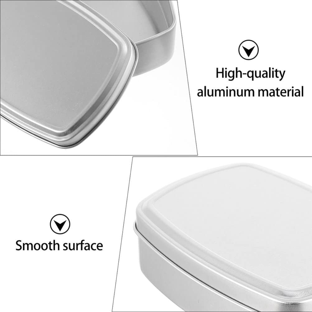 3 piezas de soporte de jabón de viaje de aluminio, caja de lata vacía a prueba...